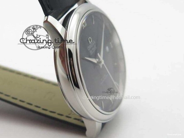 0719 De Ville MK 1:1 Best Edition SS Black Dial On Black Leather Strap A Unisex 8261